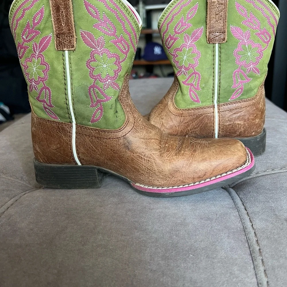 Ariat Pink Leather Boots